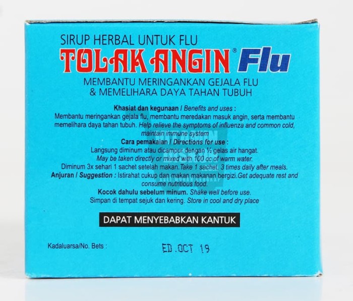 SIDOMUNCUL TOLAK ANGIN CAIR FLU - 1 BOX (12 PCS)