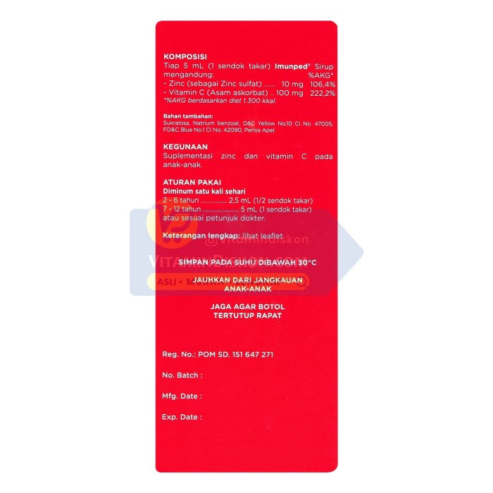 IMUNPED SYRUP FOR 2 - 12 YEARS OLD 60 ML