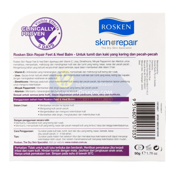 ROSKEN FEET DAN HEEL BALM 50 GR