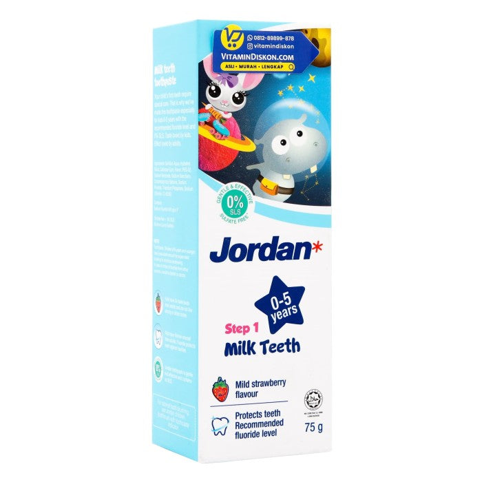 JORDAN KIDS TOOTHPASTE MILK TEETH STEP 1 (0-5 YEARS) 75G