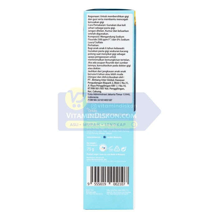 JORDAN KIDS TOOTHPASTE MILK TEETH STEP 1 (0-5 YEARS) 75G