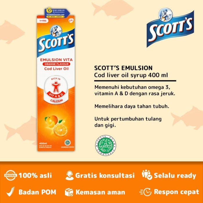 SCOTTS EMULSION VITA ORANGE 400 ML