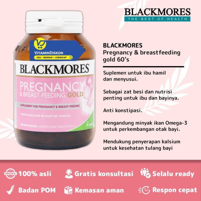 BLACKMORES PREGNANCY AND BREASTFEEDING GOLD BPOM KALBE - 60 CAPS