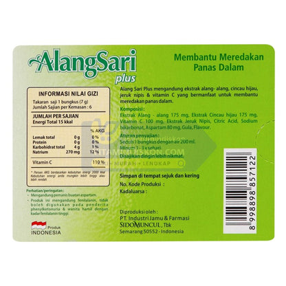 SIDOMUNCUL ALANG SARI PLUS JERUK NIPIS - 1 BOX (6 PC)