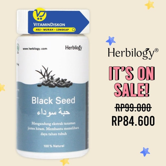 HERBILOGY BLACKSEED HABBATUSSAUDA CAPSULE 60 PCS/BTL BPOM UNTUK KEKEBALAN TUBUH