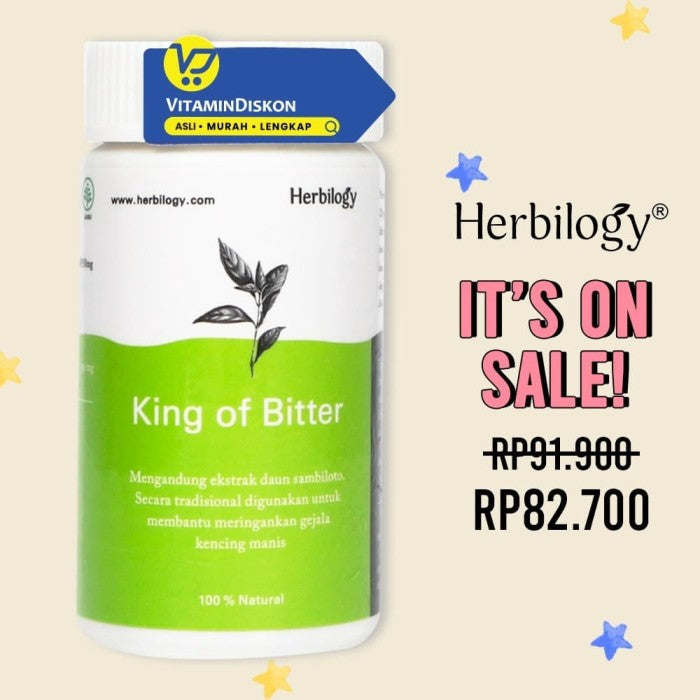 HERBILOGY KING OF BITTER CAPSULE 60 PCS/BTL BPOM UNTUK KEKEBALAN TUBUH