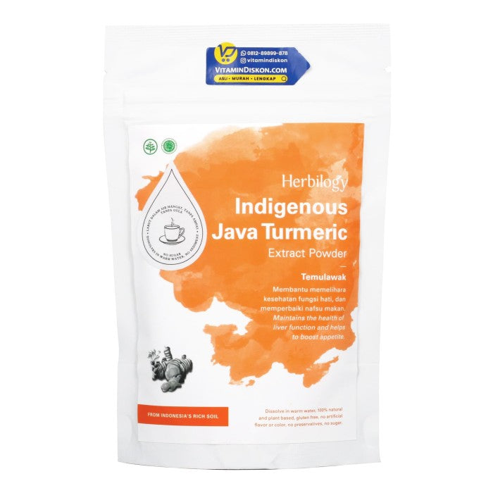 HERBILOGY INDEGENOUS JAVA TURMERIC EXTRACT POWDER 100GR BPOM UNTUK KESEHATAN TUBUH