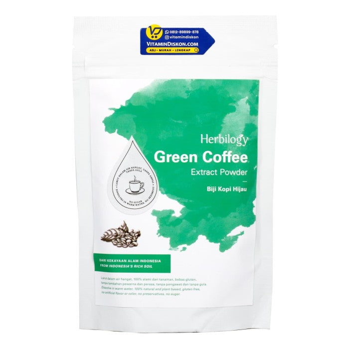HERBILOGY GREEN COFFEE EXTRACT POWDER 100GR BPOM UNTUK MENURUNKAN BERAT BADAN