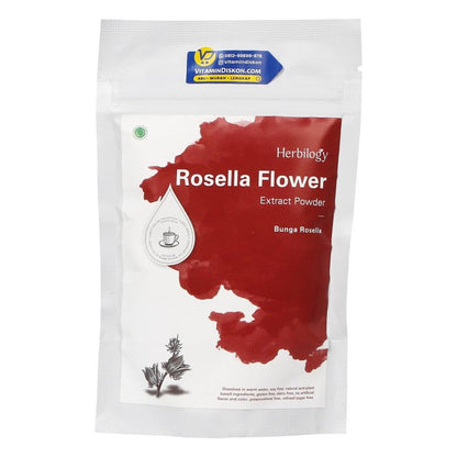 HERBILOGY ROSELLA EXTRACT POWDER 100GR BPOM UNTUK KESEHATAN TUBUH