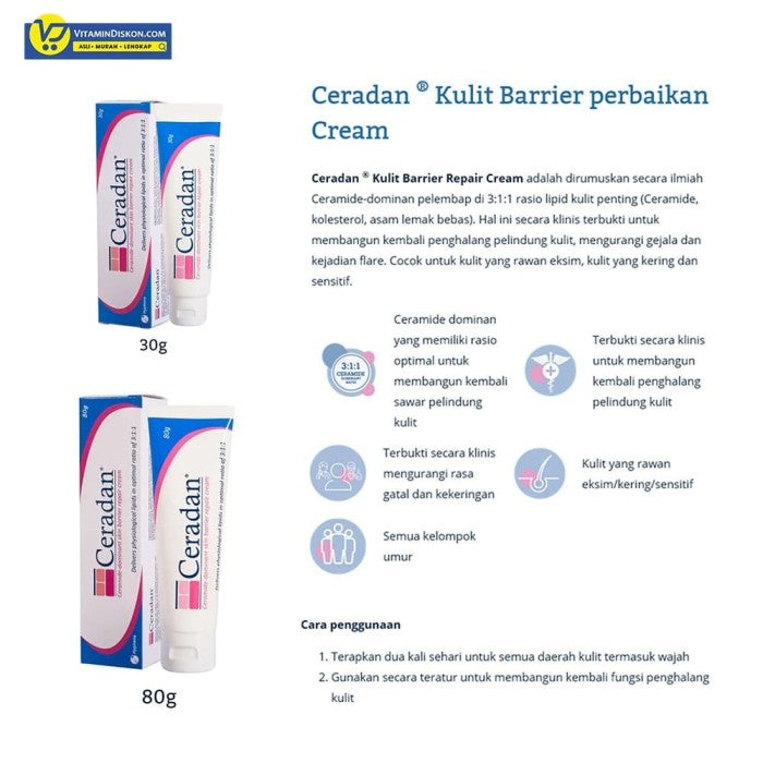 CERADAN CERAMIDE DOMINANT SKIN BARRIER CREAM 30 GR