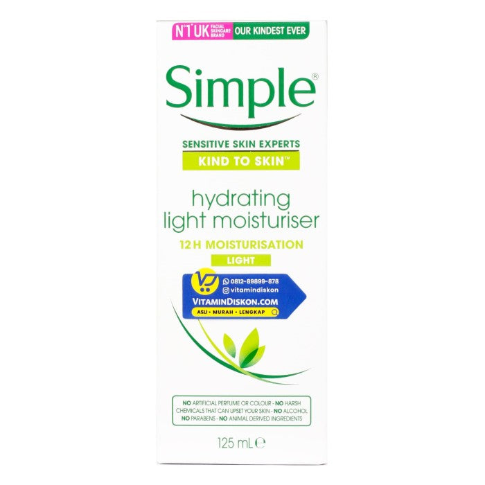 SIMPLE KIND TO SKIN (ALL SKIN TYPE) HYDRATING LIGHT MOISTURISER MELEMBABKAN 12 JAM 125 ML