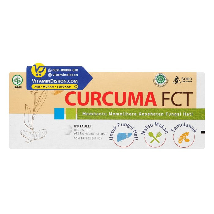 CURCUMA FCT 120 TABS MENAMBAH NAFSU MAKAN DAN MEMELIHARA KESEHATAN FUNGSI HATI