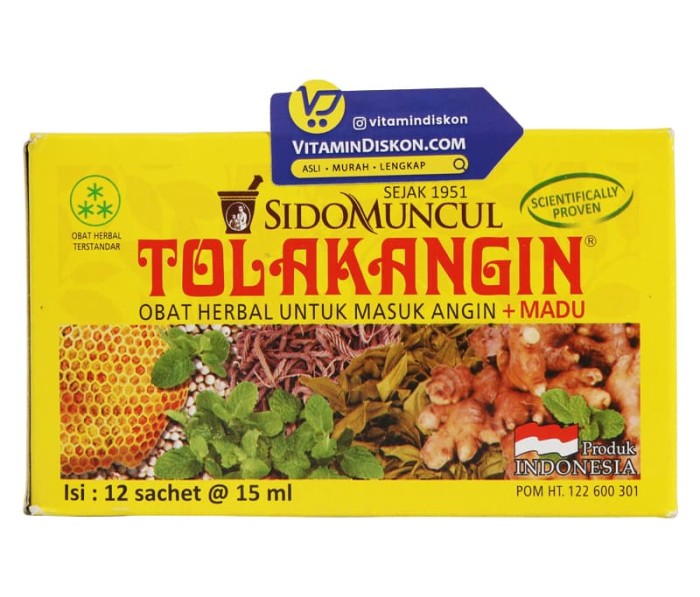 SIDOMUNCUL TOLAK ANGIN CAIR - 1 BOX (12 PCS)