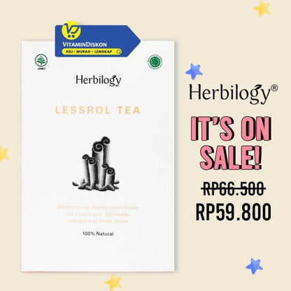 HERBILOGY LESSROL TEA 20 PCS/BOX BPOM UNTUK KESEHATAN TUBUH