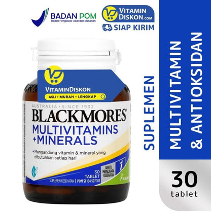 BLACKMORES MULTIVITAMINS PLUS MINERALS BPOM KALBE - 30 TAB