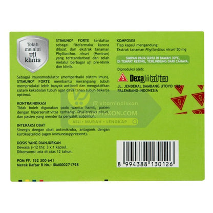 STIMUNO FORTE UNTUK MEMPERBAIKI SISTEM IMUN - 10 KAPSUL