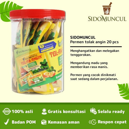SIDOMUNCUL PERMEN TOLAK ANGIN TOPLES - 1 TOPLES (20 PCS)