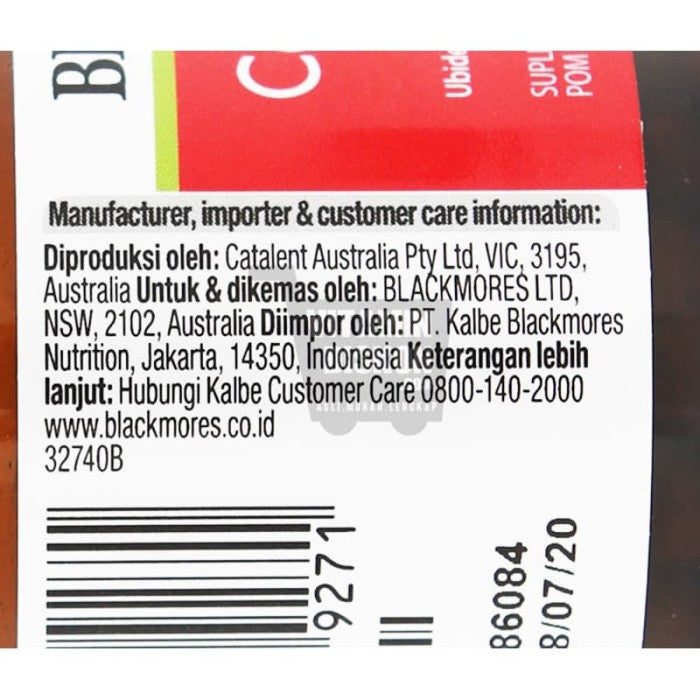 BLACKMORES COQ10 75MG BPOM KALBE - 30 CAPS