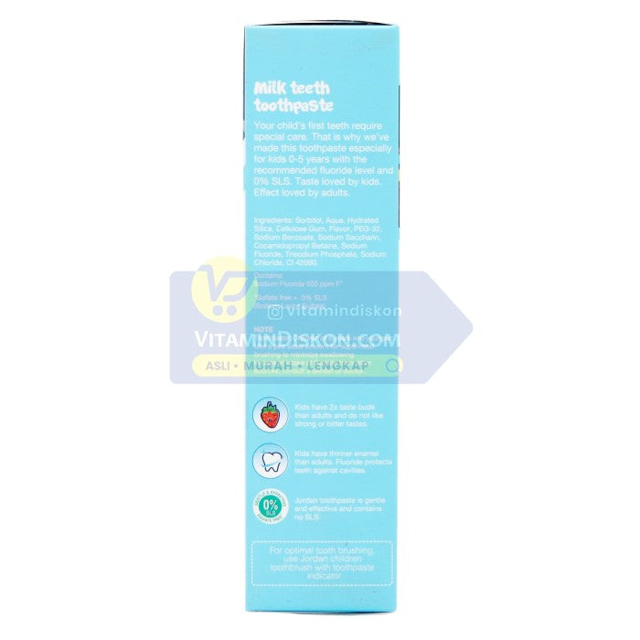 JORDAN KIDS TOOTHPASTE MILK TEETH STEP 1 (0-5 YEARS) 75G