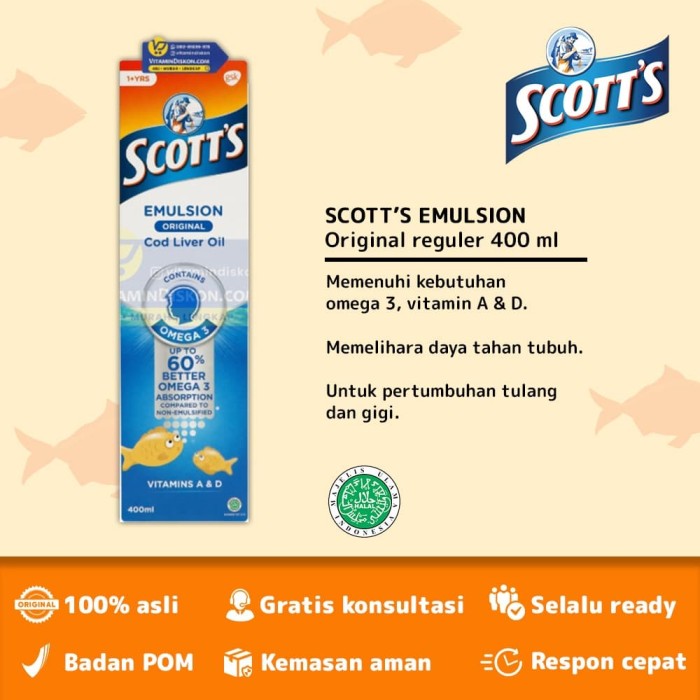 SCOTT'S EMULSION ORIGINAL REGULER - 400 ML