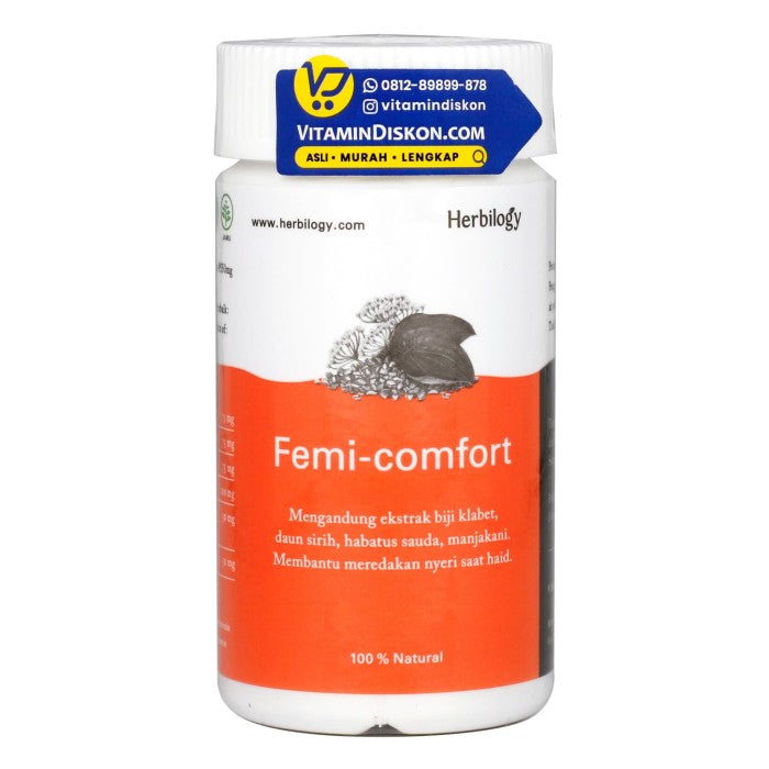 HERBILOGY FEMI COMFORT CAPSULE 60 PCS/BTL BPOM UNTUK KESEHATAN WANITA