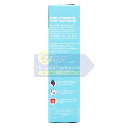 JORDAN KIDS TOOTHPASTE NEW PERMANENT TEETH STEP 2 (6-12 YEARS) 75G