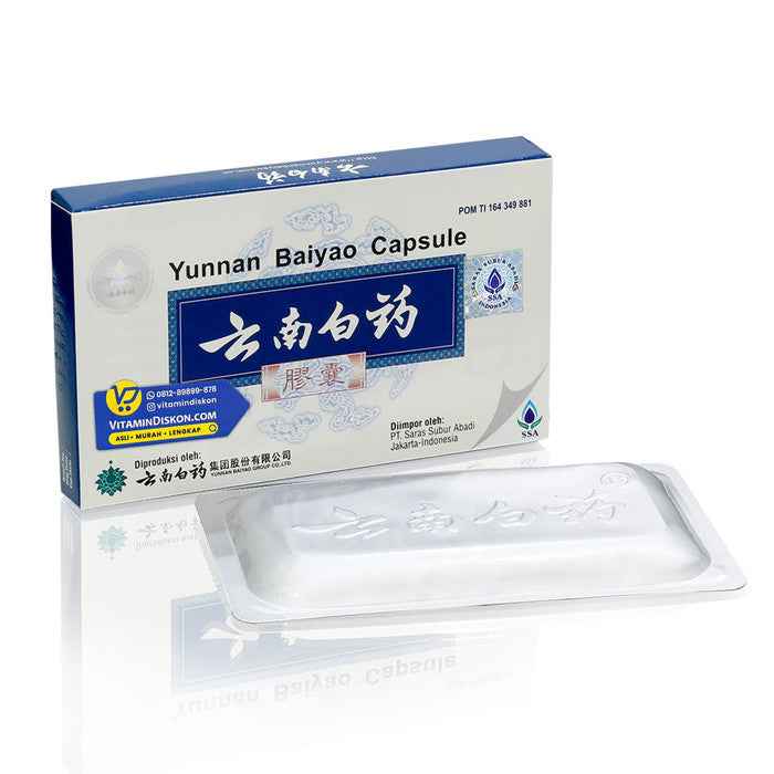 YUNNAN BAIYAO CAPSULE 16 CAPS OBAT LUKA DALAM , PENDARAHAN , OPERASI SSA
