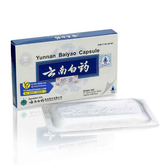 YUNNAN BAIYAO CAPSULE 16 CAPS OBAT LUKA DALAM , PENDARAHAN , OPERASI SSA