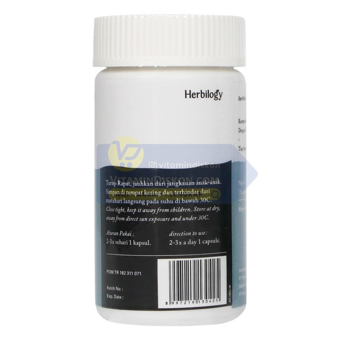 HERBILOGY BLACKSEED HABBATUSSAUDA CAPSULE 60 PCS/BTL BPOM UNTUK KEKEBALAN TUBUH