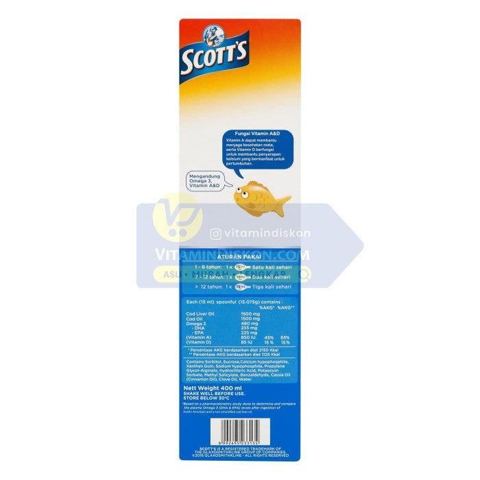 SCOTT'S EMULSION ORIGINAL REGULER - 400 ML