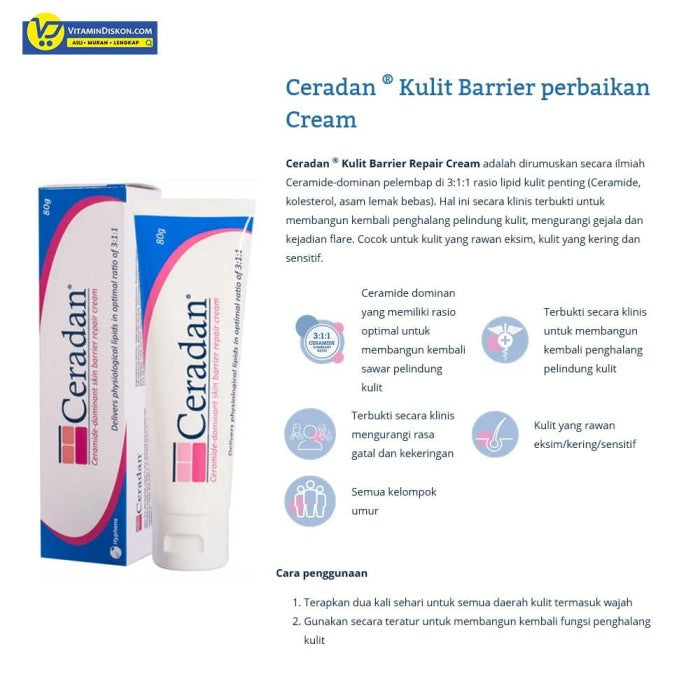 CERADAN CERAMIDE DOMINANT SKIN BARRIER CREAM 80 GR