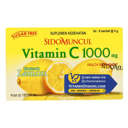 SIDOMUNCUL VITAMIN C 1000 MG EXTRACT LEMON - 1 BOX (6 PC)