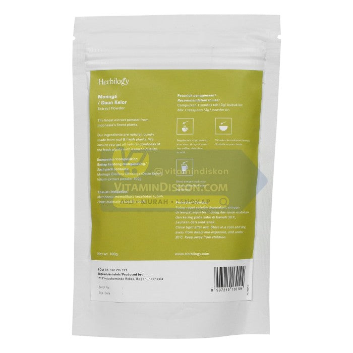 HERBILOGY MORINGA EXTRACT POWDER 100GR BPOM UNTUK KESEHATAN ANAK