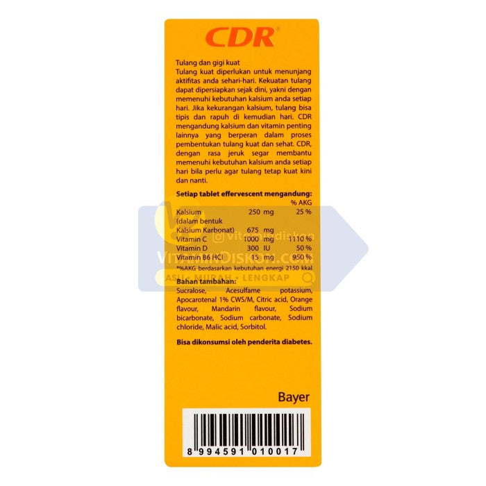 CDR EFFERVESCENT - 10 TABLET
