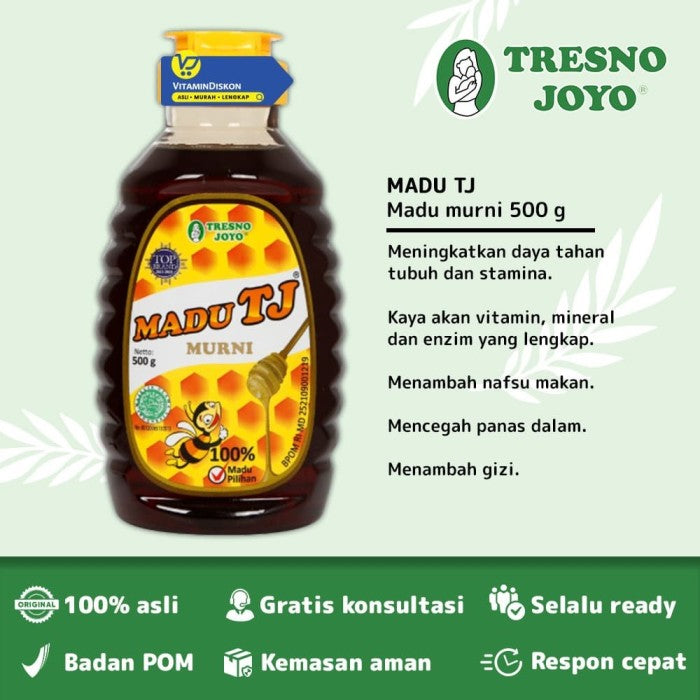 MADU TJ MURNI 500 GR | Meningkatkan Stamina, Daya Tahan Tubuh, Imunitas Dan Nafsu Makan