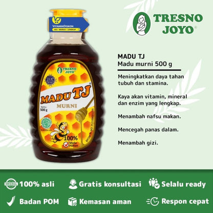 MADU TJ MURNI 500 GR | Meningkatkan Stamina, Daya Tahan Tubuh, Imunitas Dan Nafsu Makan