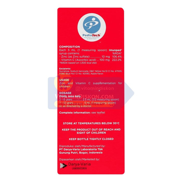 IMUNPED SYRUP FOR 2 - 12 YEARS OLD 60 ML