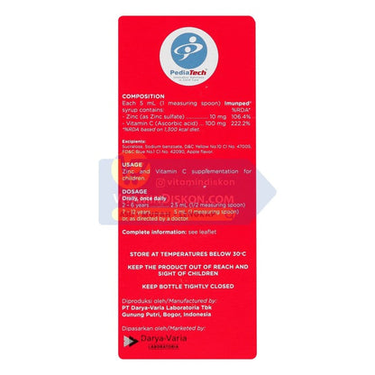 IMUNPED SYRUP FOR 2 - 12 YEARS OLD 60 ML