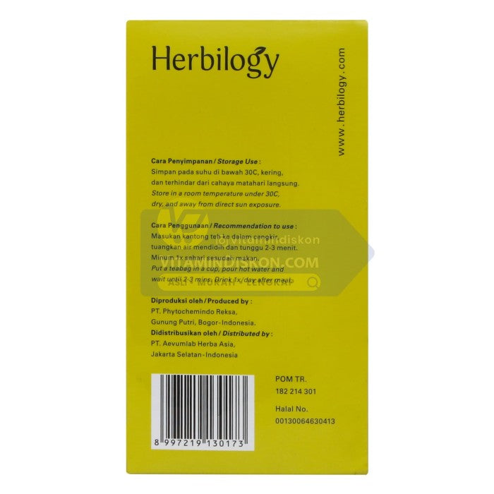 HERBILOGY SLIMMING TEA INFUSED 20 PCS/BOX BPOM UNTUK MENURUNKAN BERAT BADAN