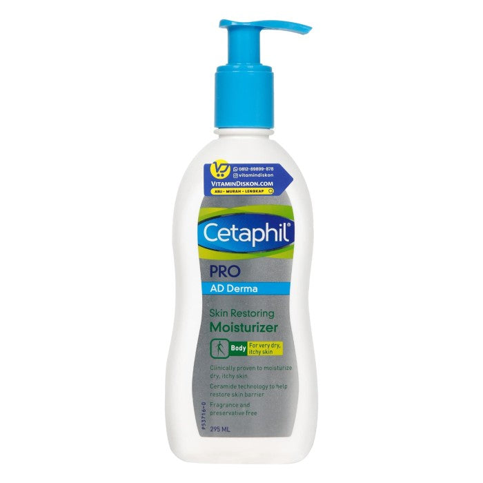 CETAPHIL PRO AD DERMA SKIN MOISTURIZER FOR VERY DRY ITCHY SKIN - 295 ML