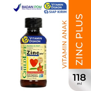 CHILD LIFE ZINC PLUS NATURAL MANGO STRWABERRY FLAVOUR 118 ML