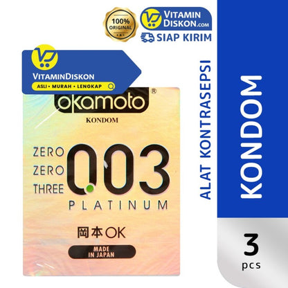 OKAMOTO KONDOM PLATINUM 003 3'S BPOM