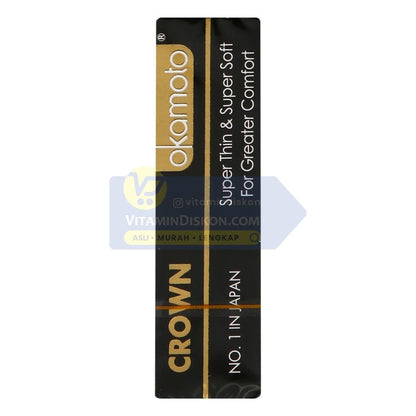 OKAMOTO KONDOM CROWN SUPER THIN AND SUPER SOFT 3'S BPOM