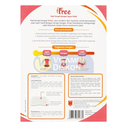 CAP LANG IFREE PAD TERAPI HANGAT NYERI HAID ISI 2 PAD