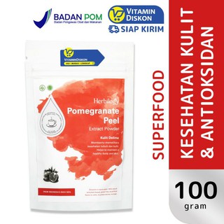 HERBILOGY POMEGRANATE PEEL EXTRACT POWDER 100GR BPOM UNTUK KESEHATAN KULIT