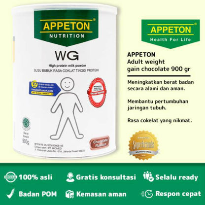 APPETON WEIGHT GAIN SUSU UNTUK GEMUK RASA COKLAT 900 Gr