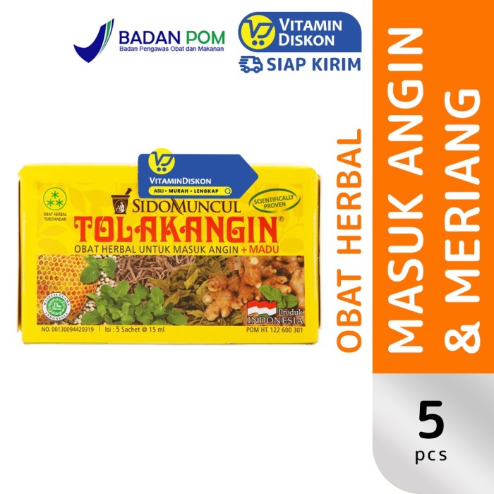 SIDOMUNCUL TOLAK ANGIN CAIR - 1 BOX (5 PCS)