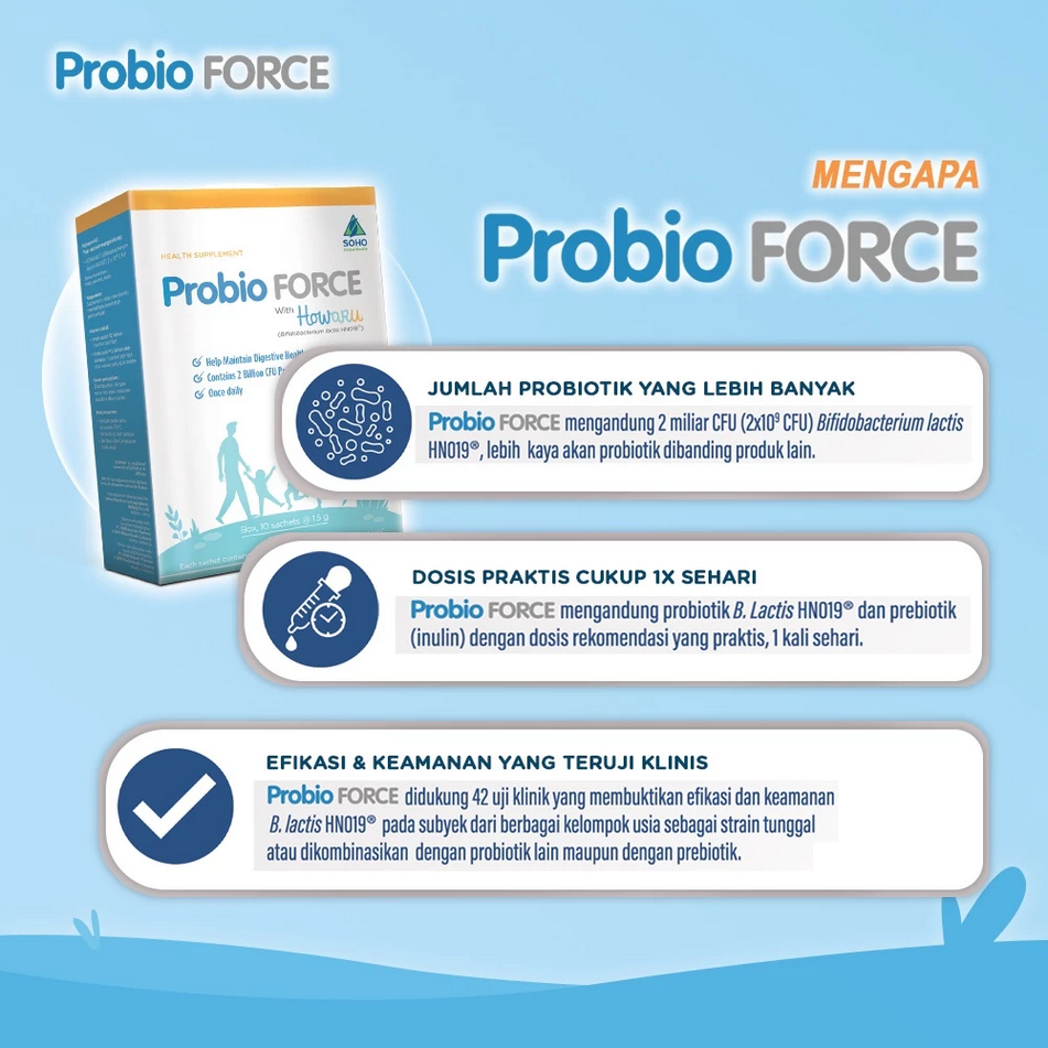 PROBIO FORCE WITH HOWARU 1 BOX @ 10 SACHET