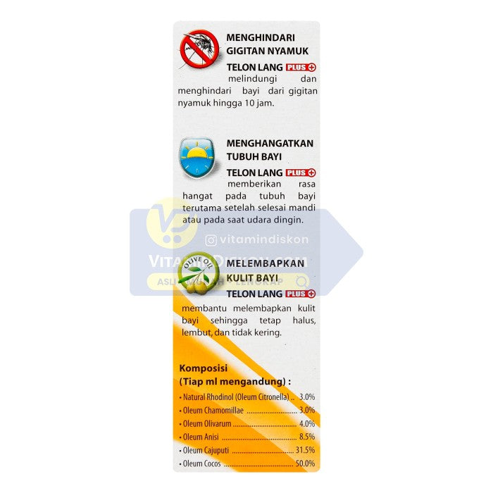 CAP LANG MINYAK TELON PLUS ANTI NYAMUK 100 ML