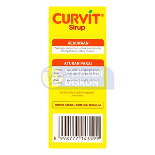 CURVIT Multivitamin anak SYRUP 60 ML I Penambah Nafsu Makan Anak